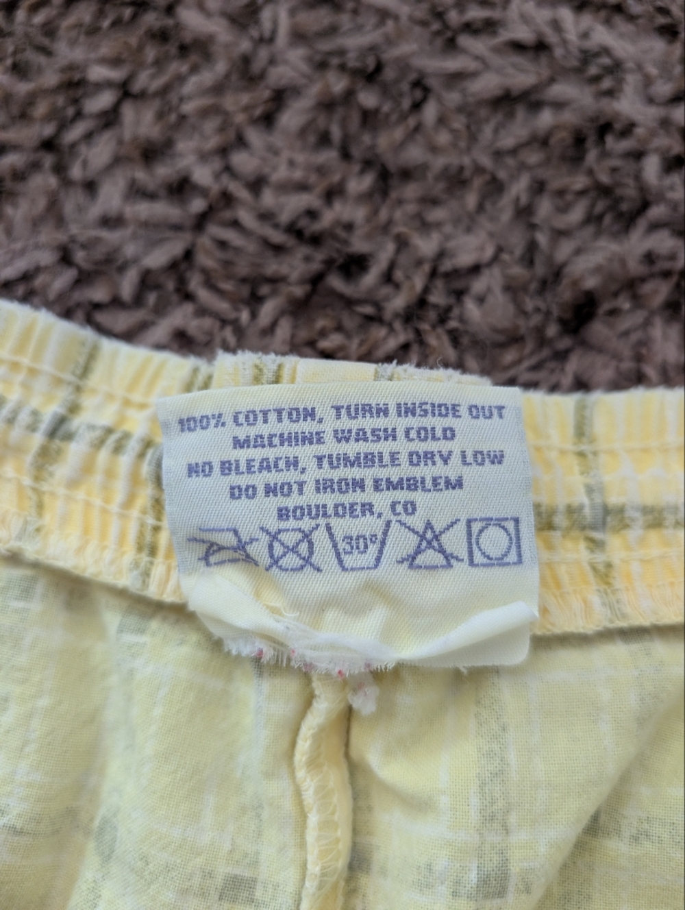 Vintage Light Yellow Plaid Shorts Size Medium - Picture 5 of 7